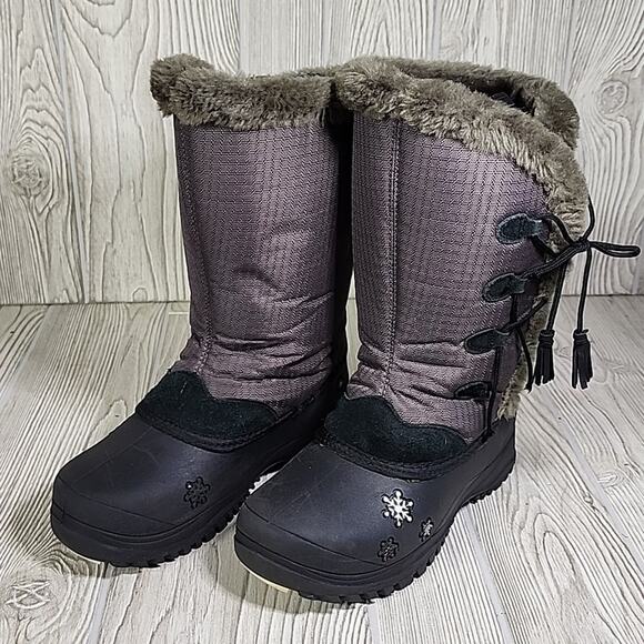 Baffin Cadee Charcoal Snow Boot Big Kid Size 4 - Picture 10 of 14